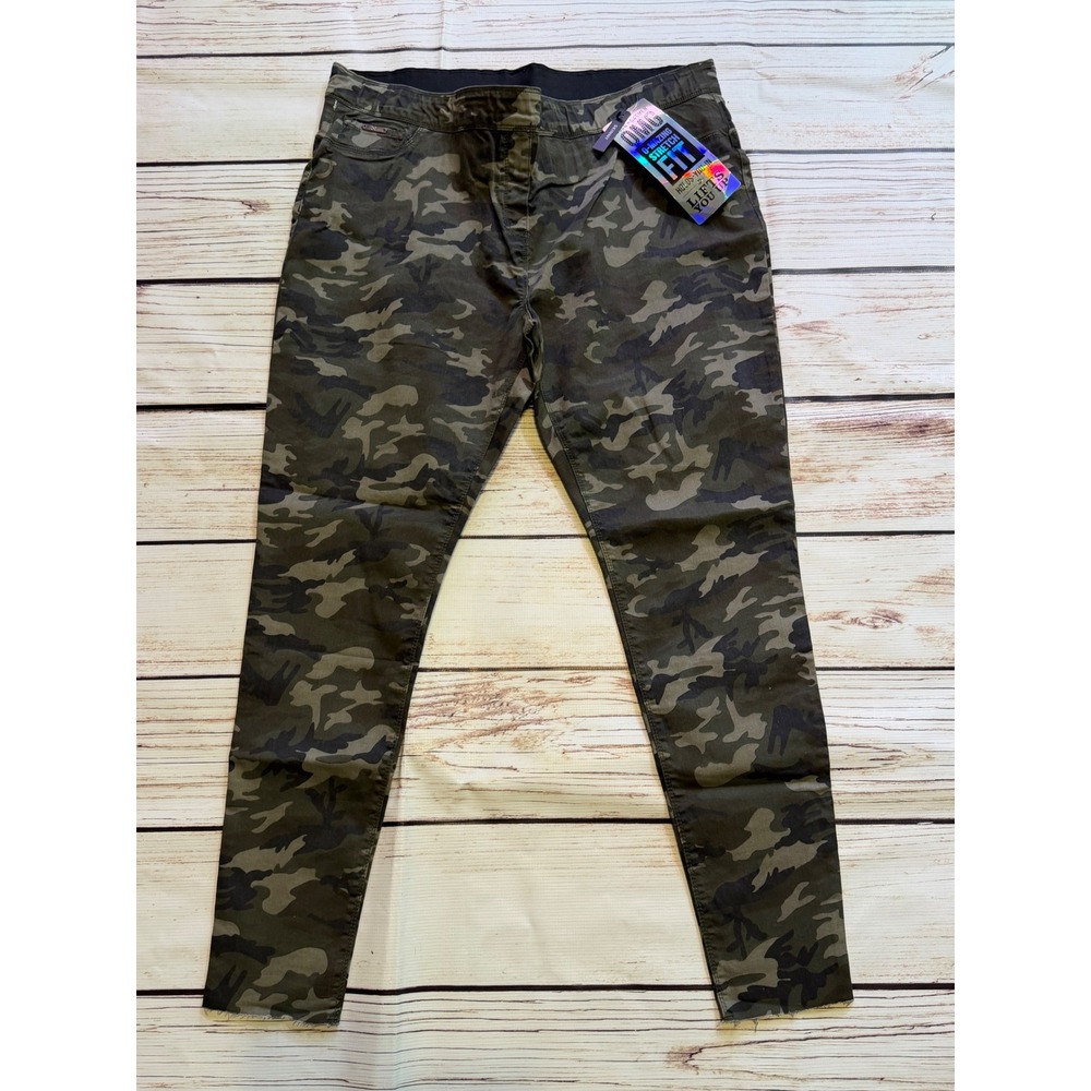 Coco + Carmen OMG Skinny Camo Pants Green Camouflage Stretch Fit XXL NWT